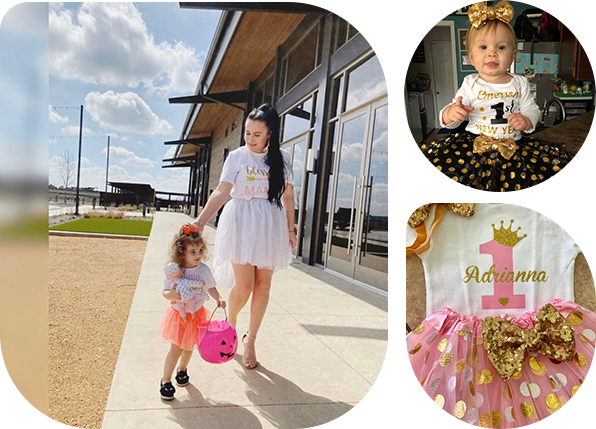 Funmunchkins Personalized Baby Girls First Birthday Outfit