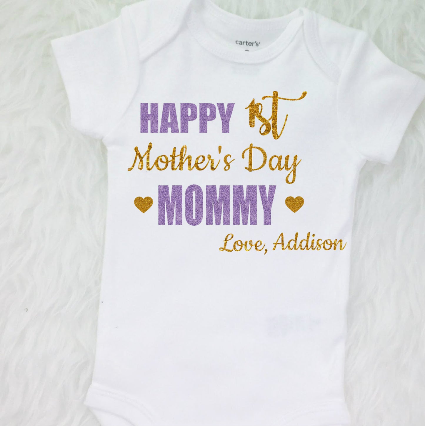 Happy Mother’s Day Mommy- Personalized Outfit for Baby to celebrate 1st Mother’s Day