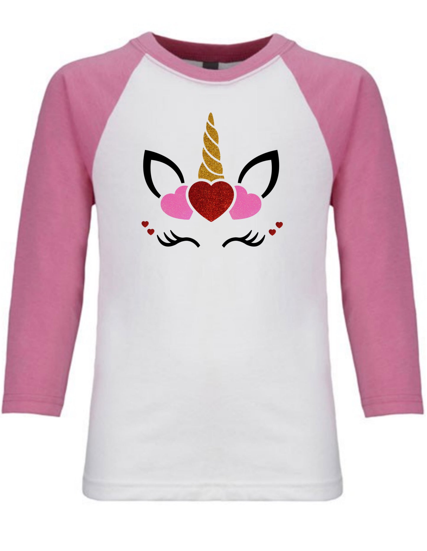 Girls Valentines Unicorn Shirt - Personalized Valentine Shirt