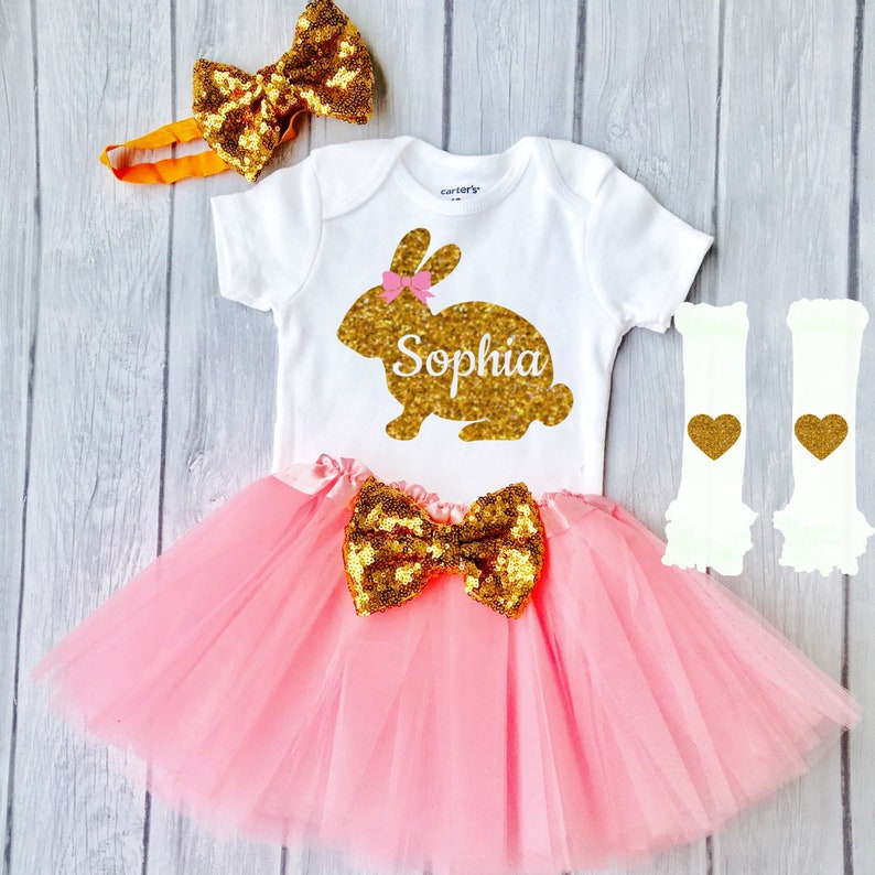 girls first easter bunny bodysuit