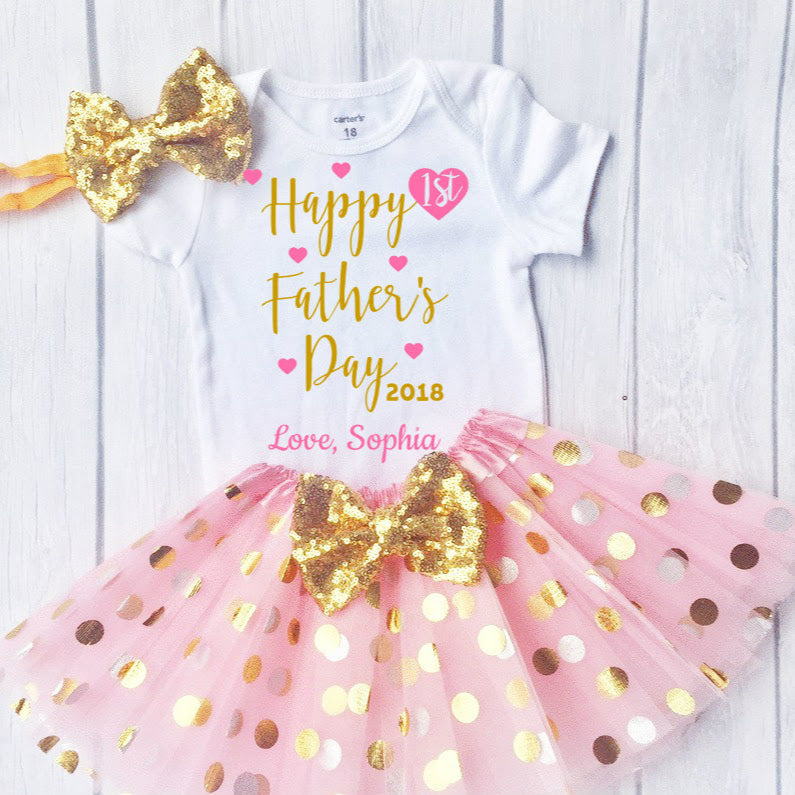 Happy Father’s Day - Personalized Girls Outfit - dipidoostudios