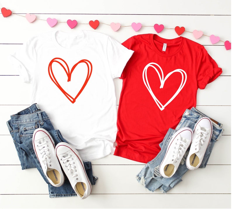 Valentines Day Shirt For Women - Cute and Modern Heart Design