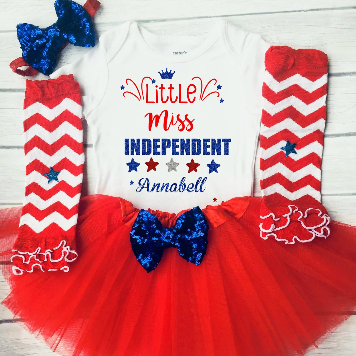 Little Miss Independent Girls 4th of July Outfit 4th of July Shirt Baby Independence Day - dipidoostudios