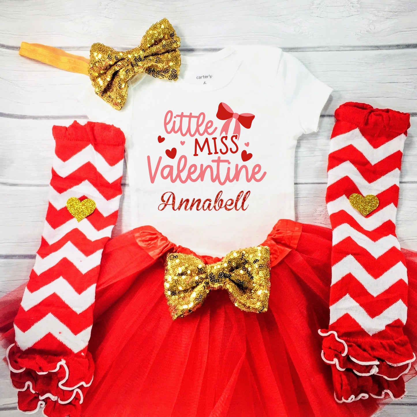 Little Miss Valentines Shirt Personalized Girls Outfit - dipidoostudios