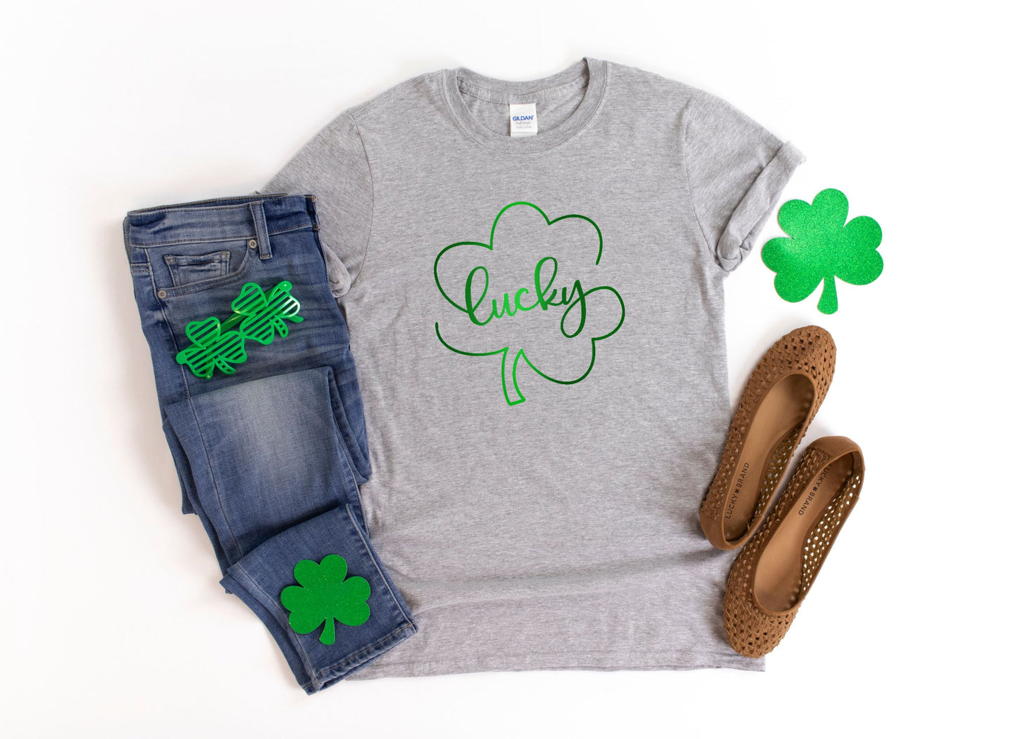 Women's St. Patrick's Day Shirt with Lucky Clover - dipidoostudios