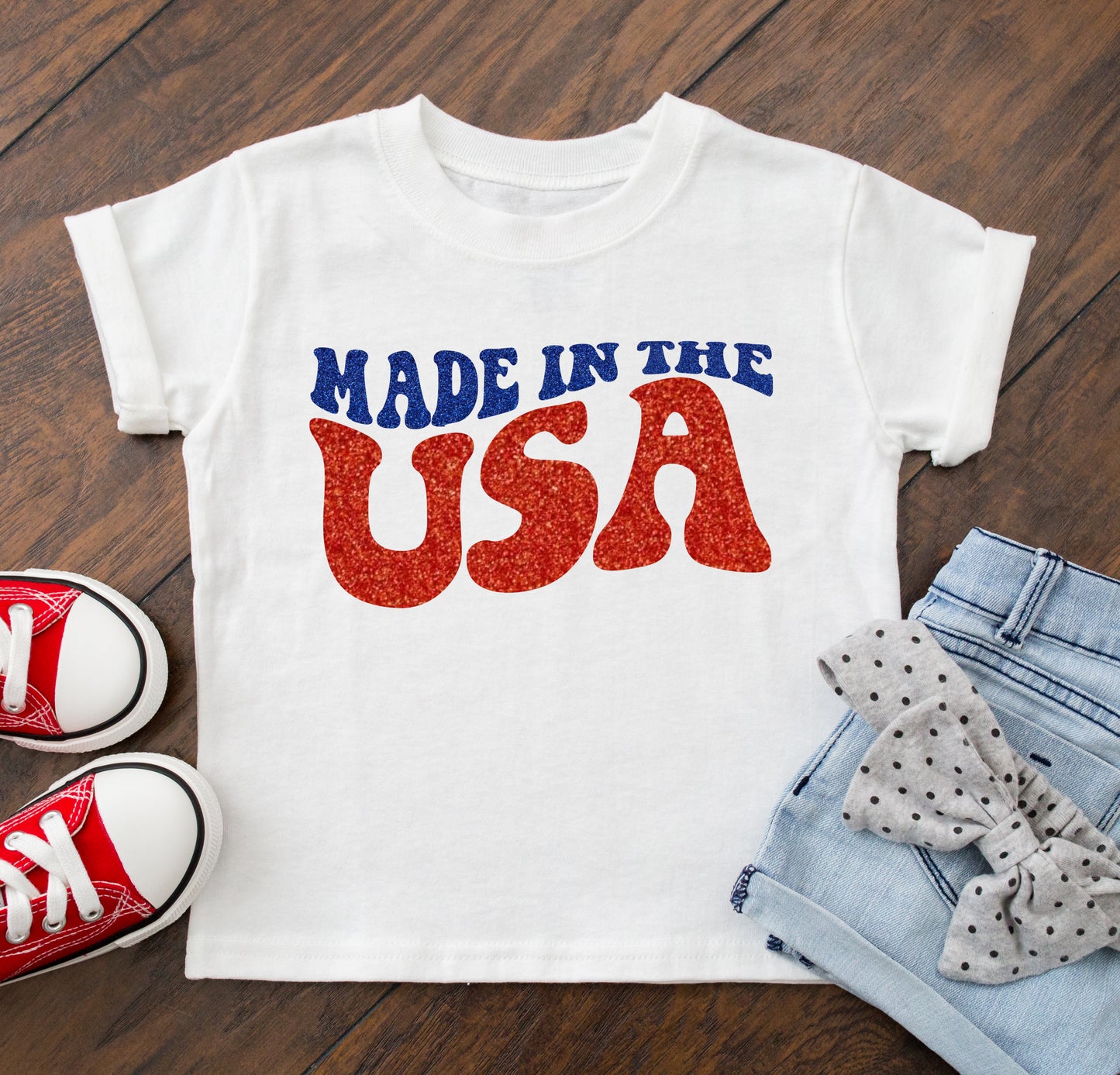 Made in the USA outfit, Girl's fourth of July Tutu Set, First Fourth of July Outfit - dipidoostudios