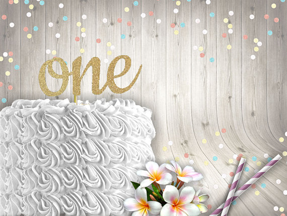 One Cake Topper, Gold One Cake Topper
