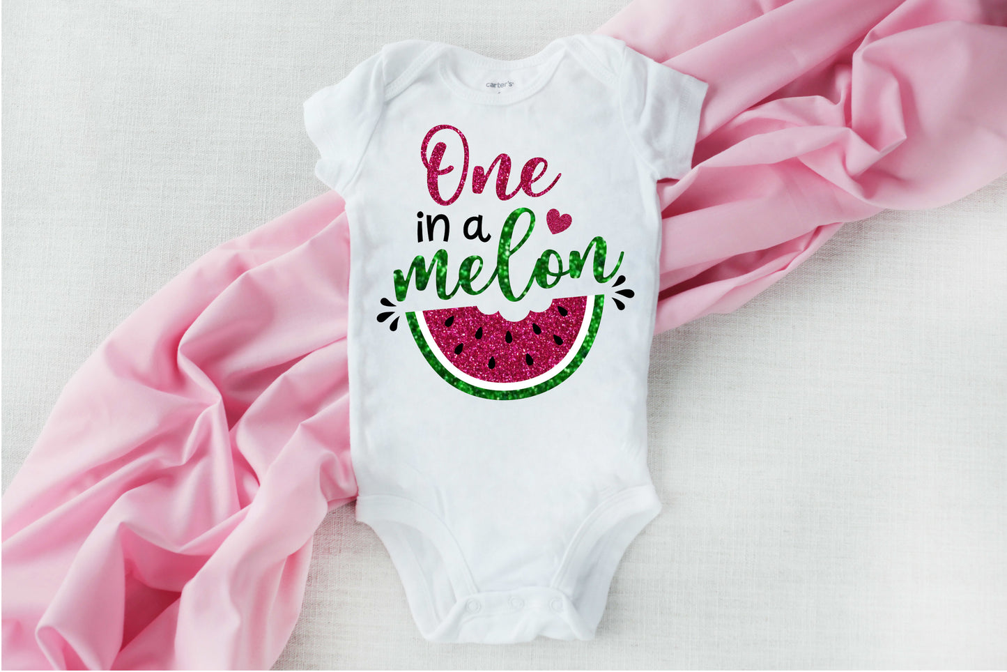 Hot Pink Watermelon First Birthday Outfit, One In A Melon, Girl First Birthday - dipidoostudios