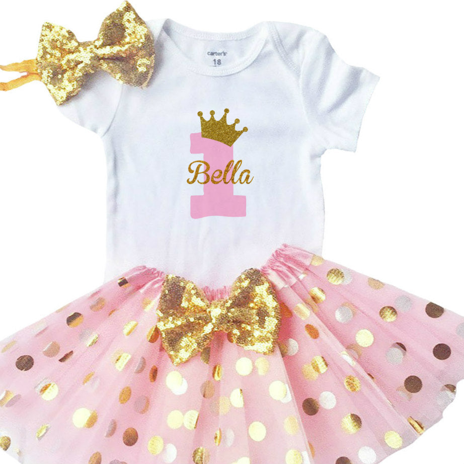 First Birthday Outfit Girl, 1st Birthday Girl Outfit, Birthday Princess Any Name - dipidoostudios