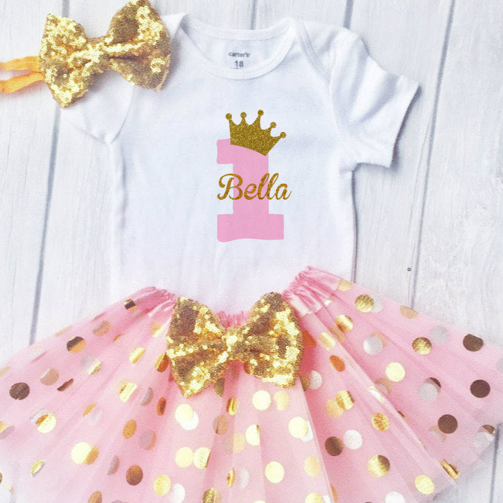 First Birthday Outfit Girl, 1st Birthday Girl Outfit, Birthday Princess Any Name Top + Tutu+Headband / Short Sleeves / 9M First Birthday Outfit Girl, 1st Birthday Girl Outfit, Birthday Princess Any Name Top + Tutu+Headband / Short Sleeves / 9M