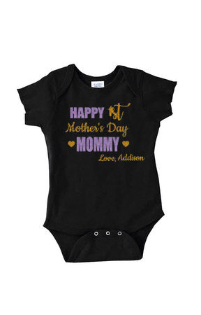 Happy Mother’s Day Mommy- Personalized Outfit for Baby to celebrate 1st Mother’s Day