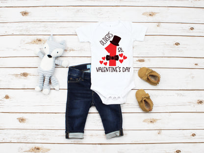 Personalized Baby Boy 1st Valentine's Day outfit (with or w/o name)