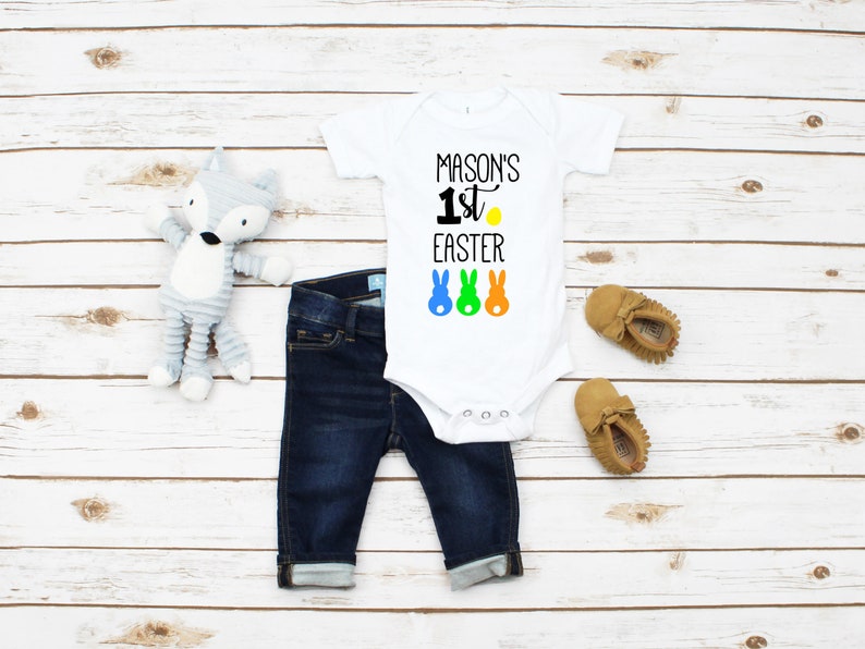personalized bunny shirt for boys easter outfit