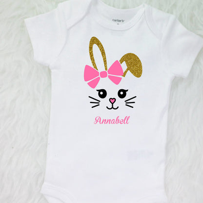 Toddler Girl Easter Outfit, Easter Outfit Baby Girl, My First Easter Outfit, Bunny Shirt