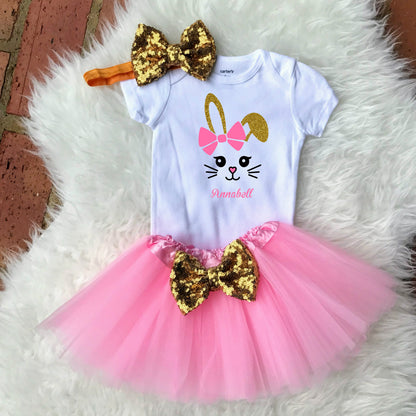 Toddler Girl Easter Outfit, Easter Outfit Baby Girl, My First Easter Outfit, Bunny Shirt