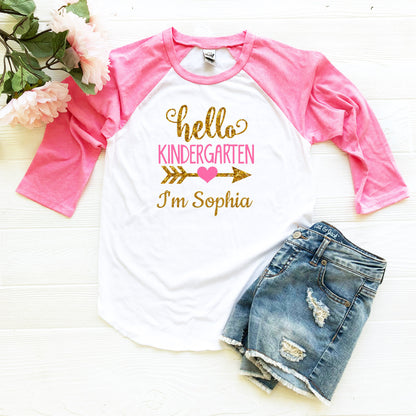 Hello Kindergarten Outfit, First Day of Kindergarten, Kindergarten T-Shirt