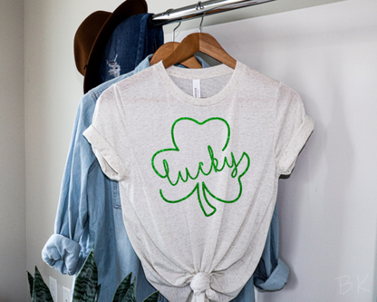 Women's St. Patrick's Day Shirt with Lucky Clover