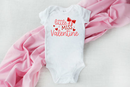 Little Miss Valentines Shirt Personalized Girls Outfit