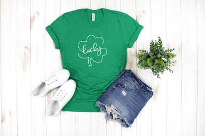 Women's St. Patrick's Day Shirt with Lucky Clover