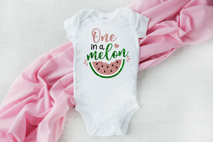 One In A Melon, Girl First Birthday, Pink Watermelon First Birthday Outfit