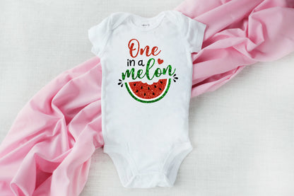 Red Watermelon First Birthday Outfit, One In A Melon, Girl First Birthday