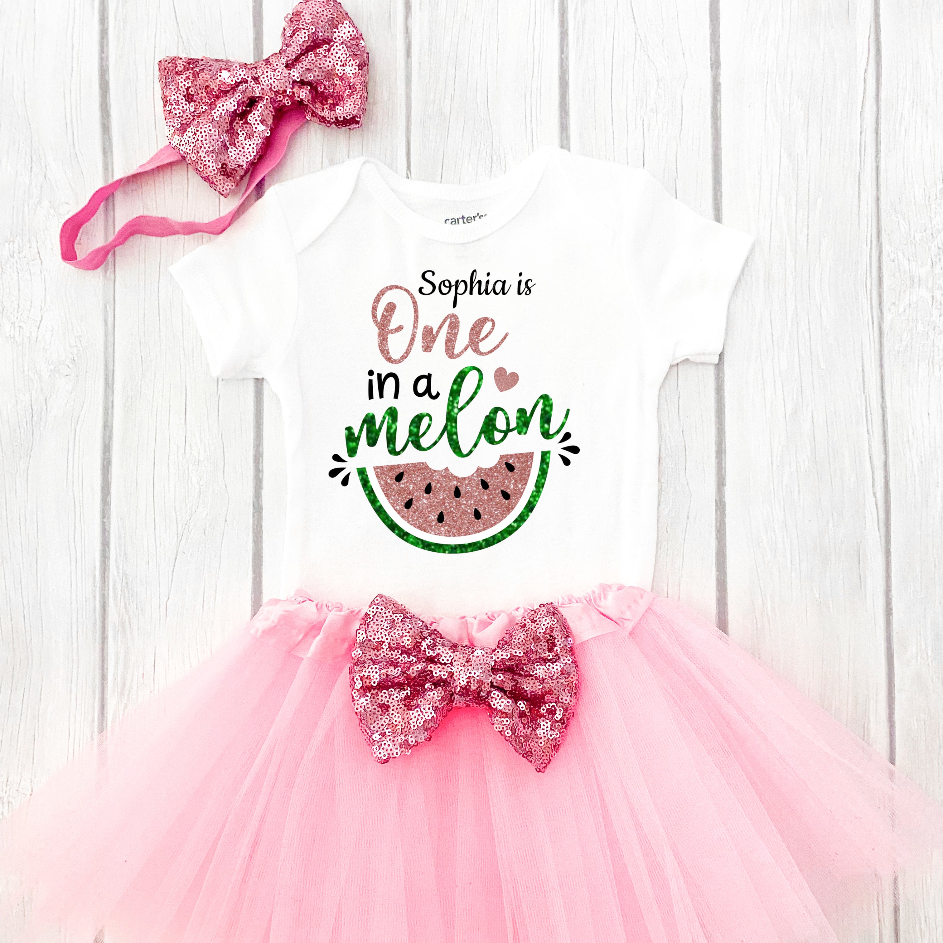 One In A Melon Birthday Outfit - Girl hotsell First Birthday Outfit