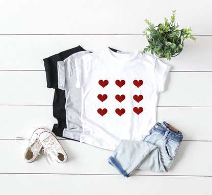 Personalized Valentine’s Day Outfit for Girls - Red Glittering Heart